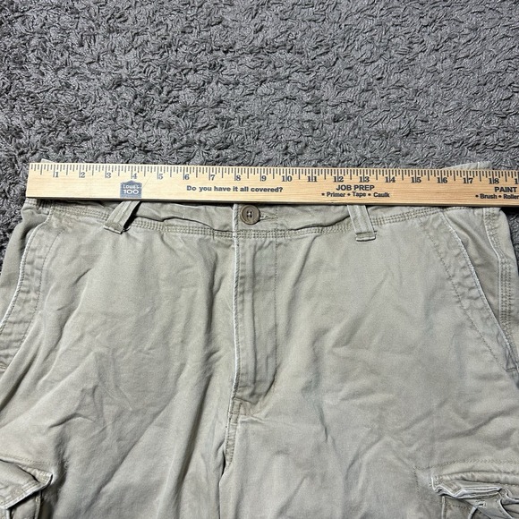 VTG Y2K Cargo Military Shorts Aeropostale Utility Tan Draw String - Picture 5 of 8